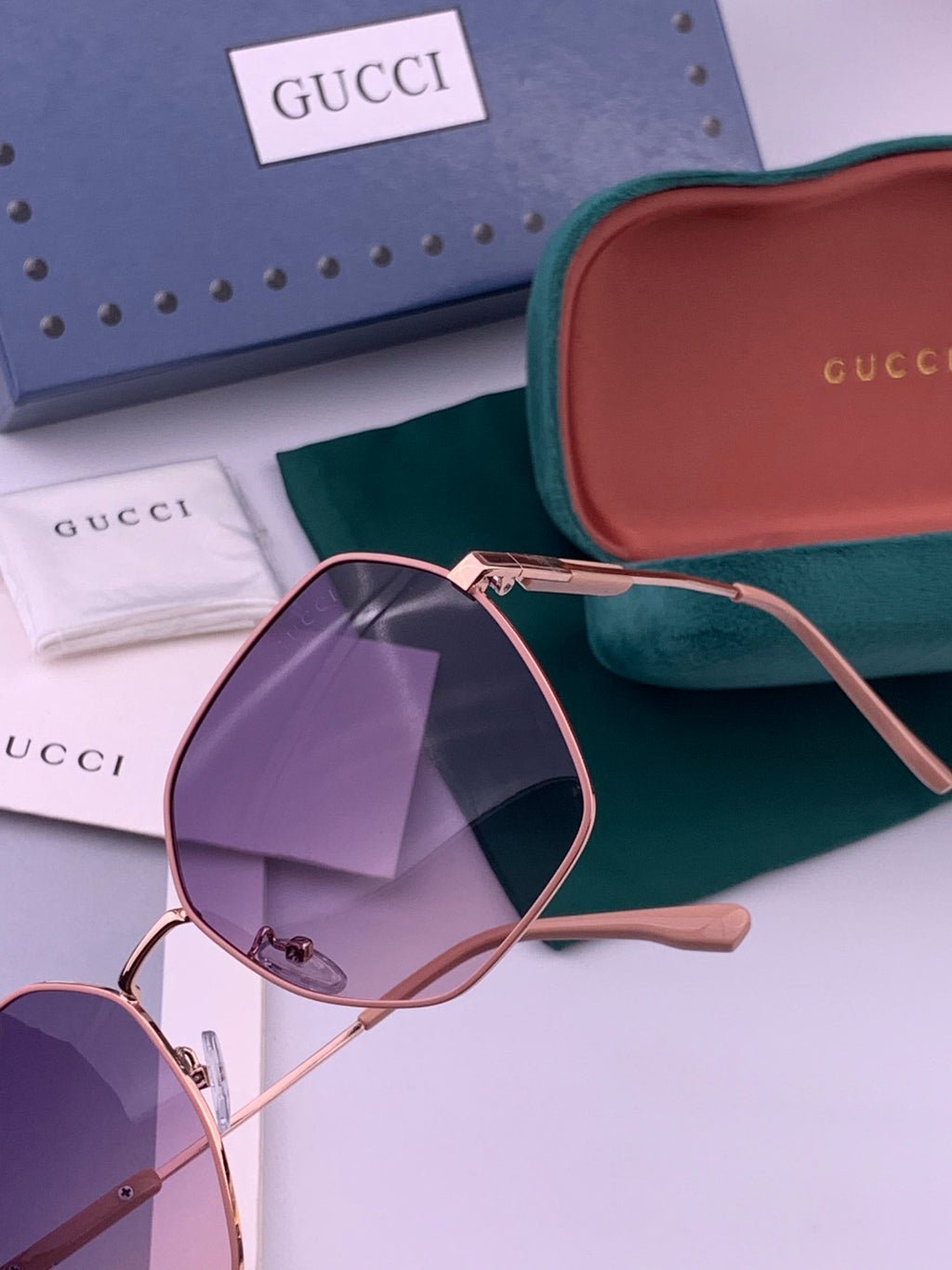 Gucci G9822 Polarized Oversized Brown Lens Sunglasses for Men & Women - 464912 - detail image 3
