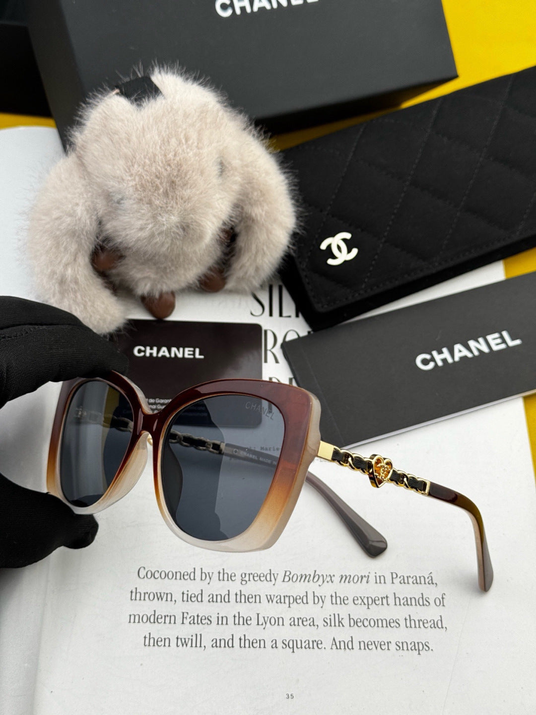 Chanel CH25801 Square Brown Lens Sunglasses for Men & Women - 465106 - detail image 4