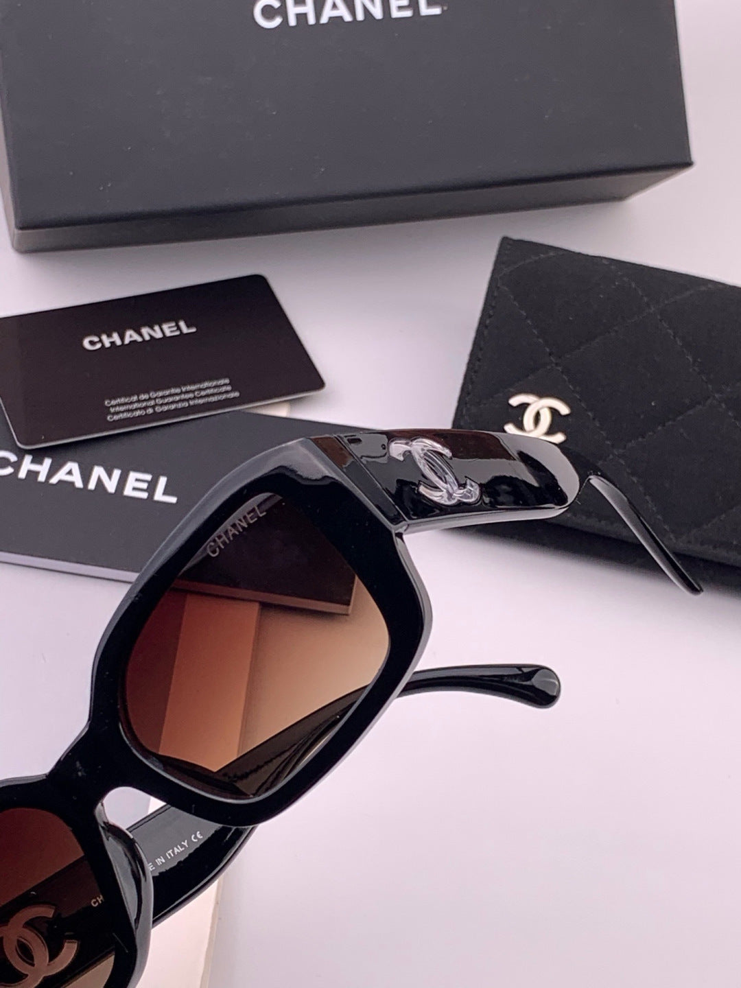 Chanel CH76910 Square Black Lens Sunglasses for Men & Women - 465107 - detail image 3