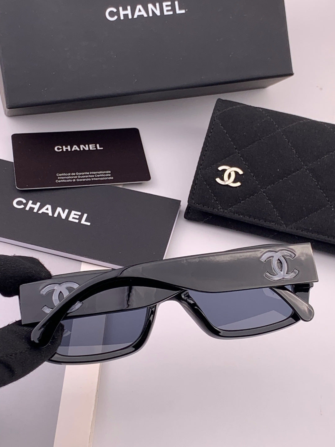Chanel CH76910 Square Black Lens Sunglasses for Men & Women - 465108 - detail image 4