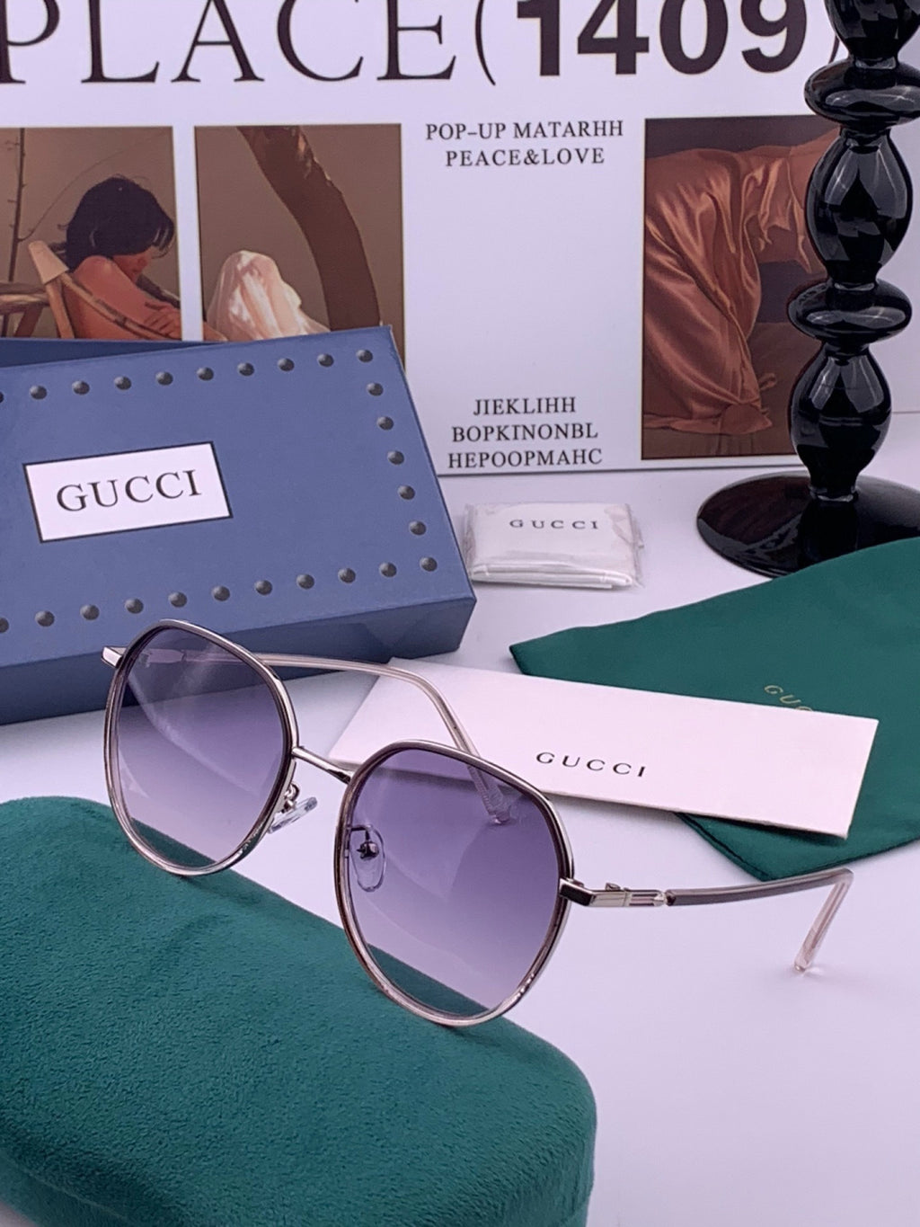 Gucci G3825 Polarized Square Brown Lens Sunglasses for Women - 464892 - detail image 2