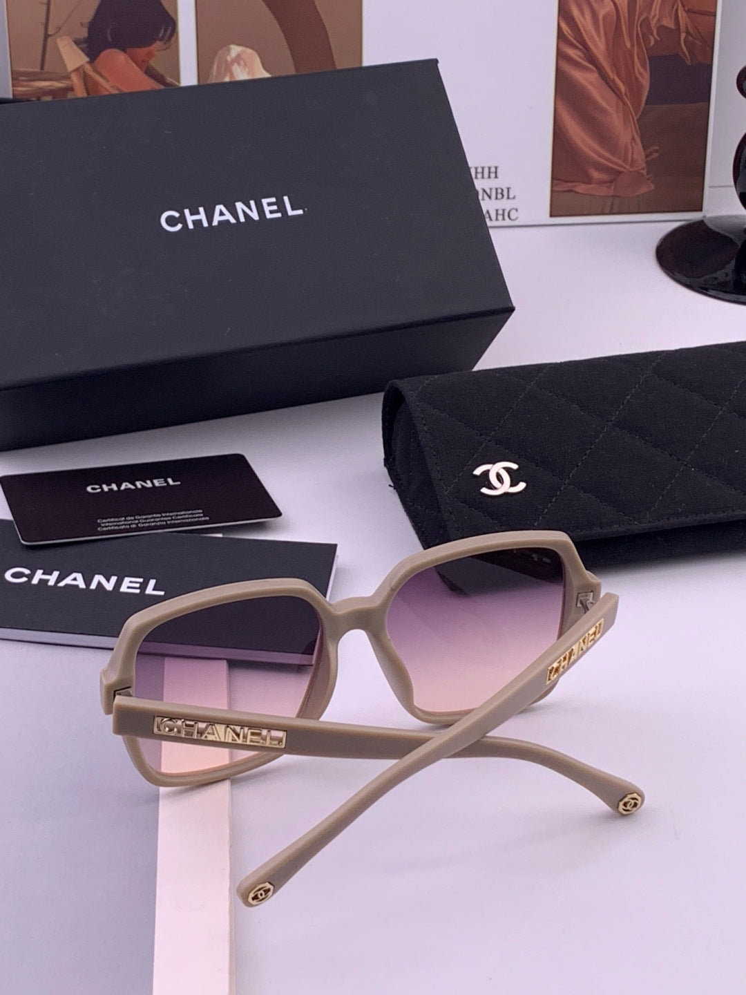 Chanel CH27002 Fashion Purple Lens Sunglasses for Men & Women - 465110 - detail image 7
