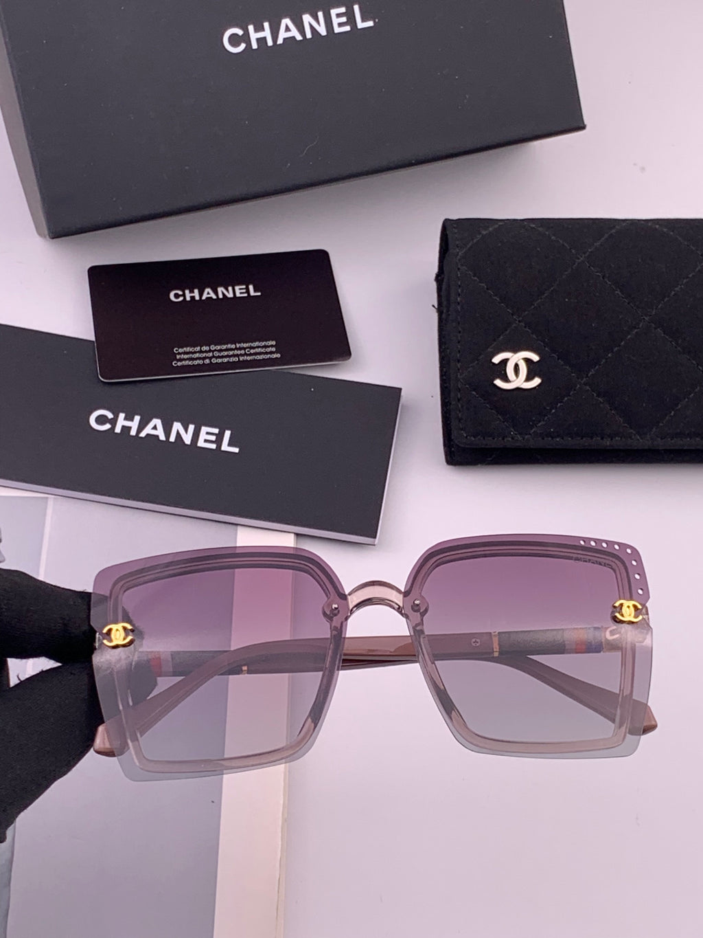 Chanel CH026 Square Brown Lens Sunglasses for Men & Women - 465113
