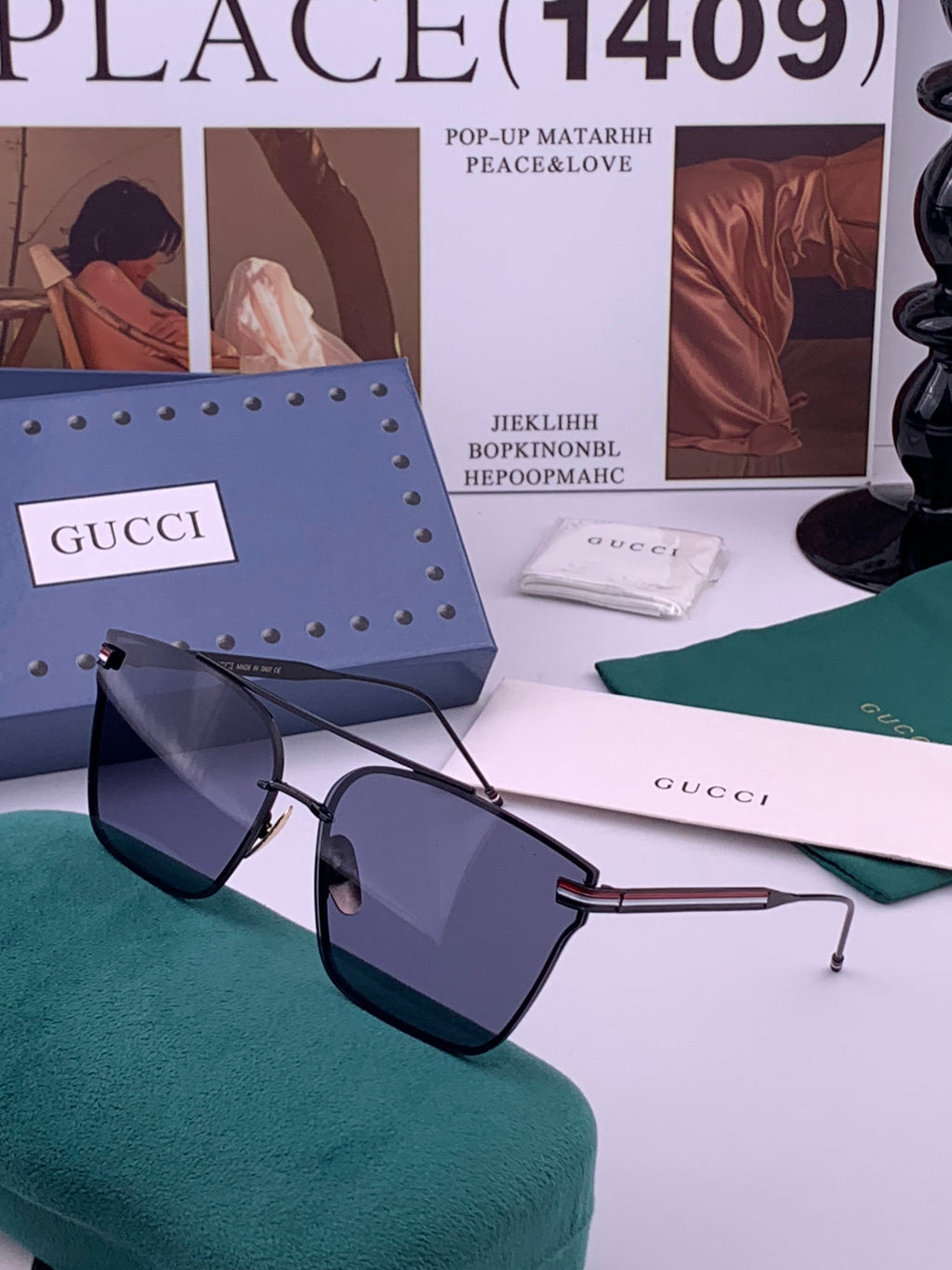 Gucci G152 Polarized Aviator Gold Lens Sunglasses for Men & Women - 464898 - detail image 2