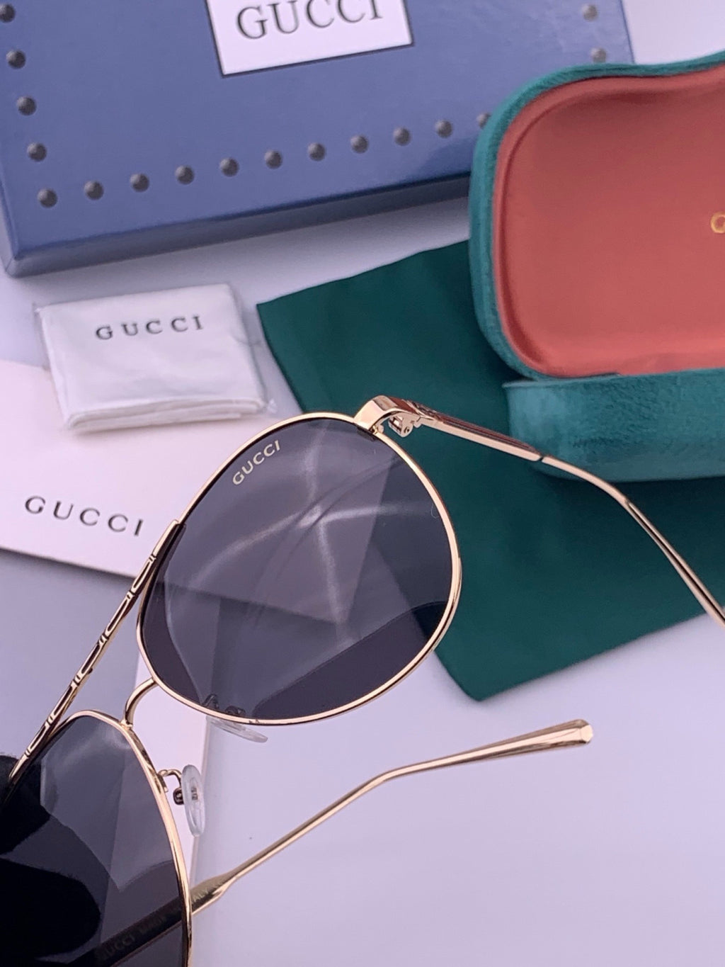 Gucci G3081 Polarized Aviator Black Lens Sunglasses for Men & Women - 464903 - detail image 3