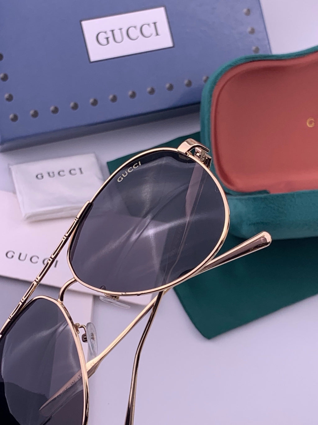 Gucci G3081 Polarized Aviator Black Lens Sunglasses for Men & Women - 464903 - detail image 5