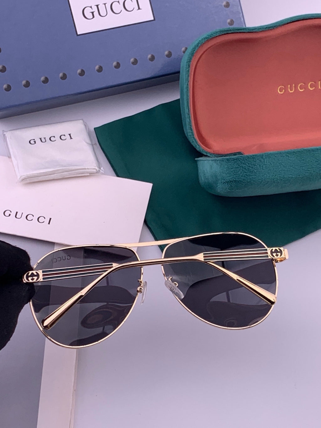 Gucci G3081 Polarized Aviator Black Lens Sunglasses for Men & Women - 464903 - detail image 6