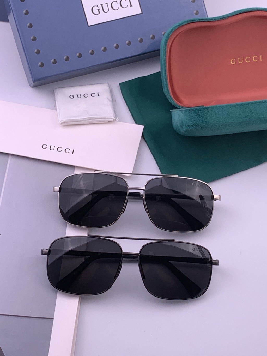 Gucci G080666 Polarized Aviator Gold Lens Sunglasses for Men & Women - detail image 9