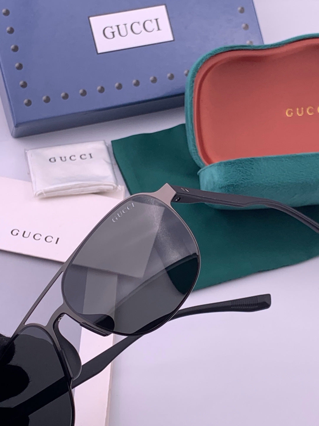 Gucci G2807 Polarized Aviator Black Lens Sunglasses for Men - 464873 - detail image 3
