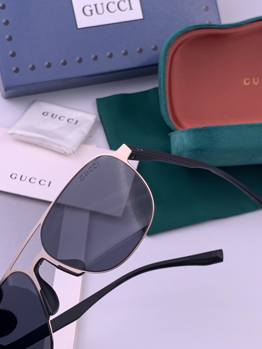 Gucci G2807 Polarized Aviator Black Lens Sunglasses for Men - 464874 - detail image 3