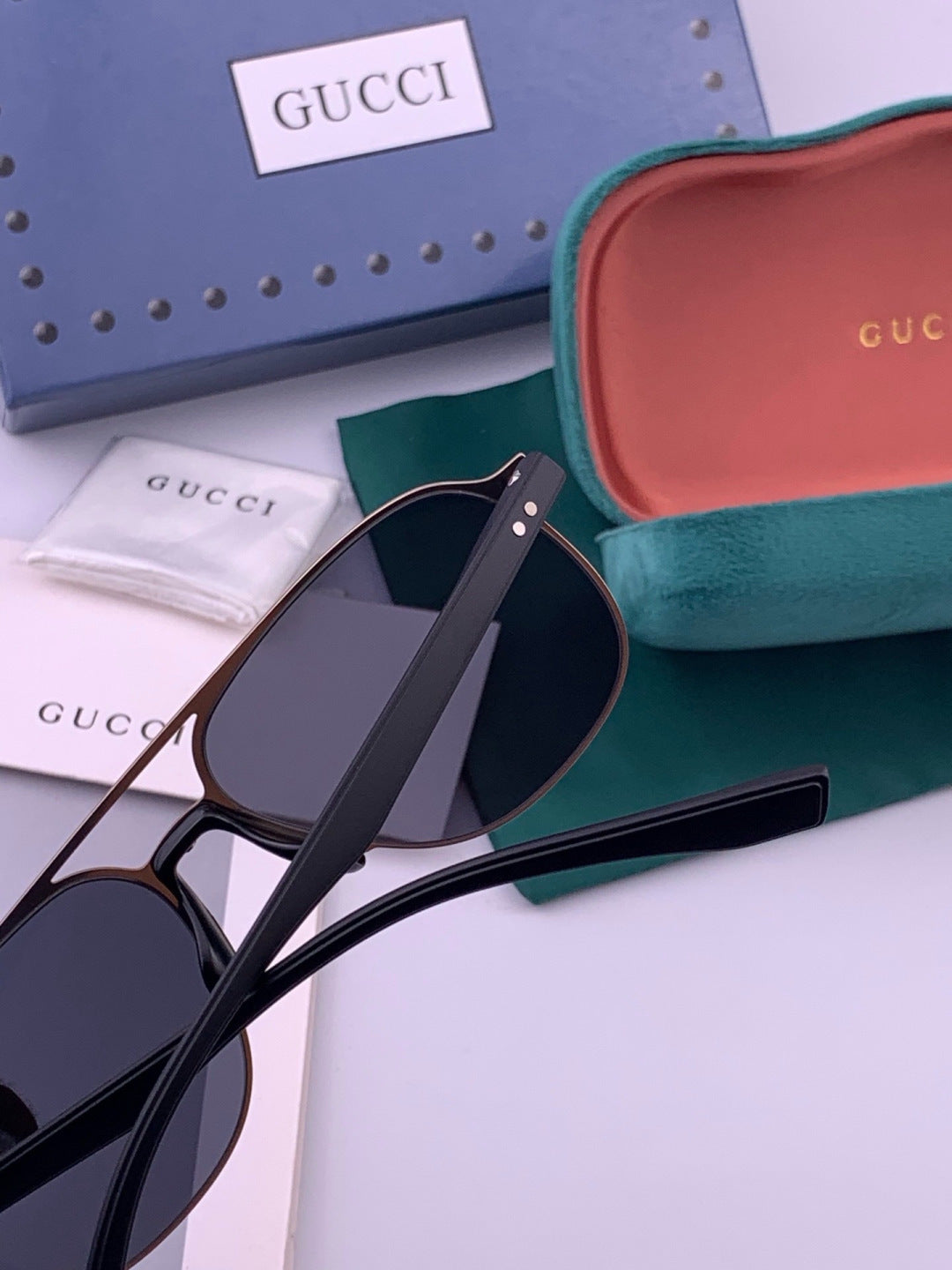 Gucci G2807 Polarized Aviator Black Lens Sunglasses for Men - 464874 - detail image 4