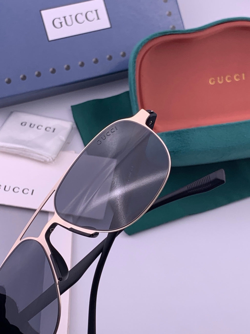 Gucci G2807 Polarized Aviator Black Lens Sunglasses for Men - 464874 - detail image 5
