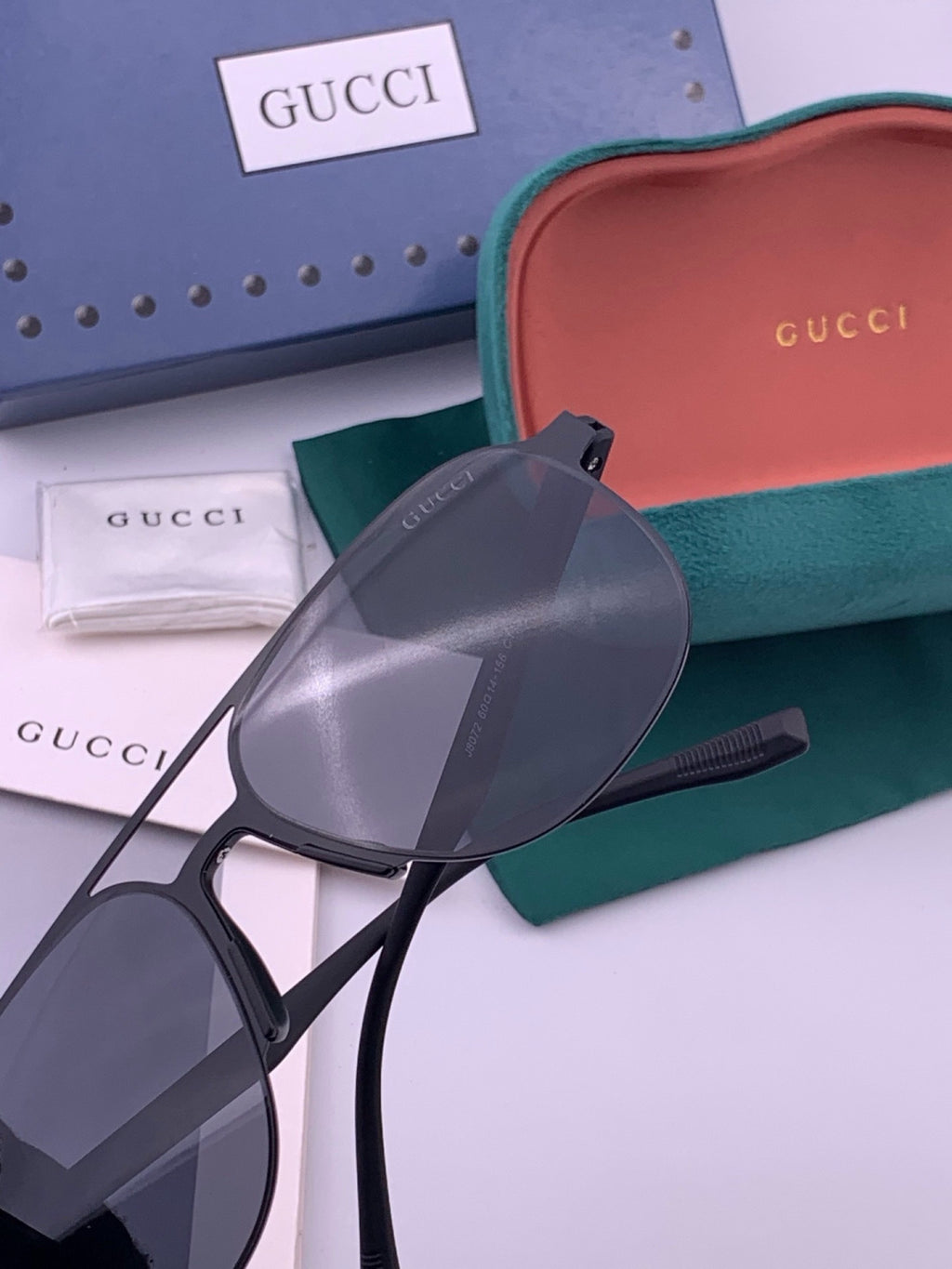Gucci G2807 Polarized Aviator Black Lens Sunglasses for Men - 464875 - detail image 4