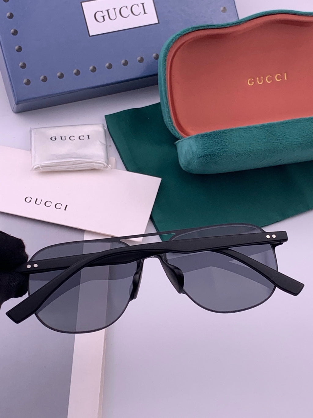 Gucci G2807 Polarized Aviator Black Lens Sunglasses for Men - 464875 - detail image 7