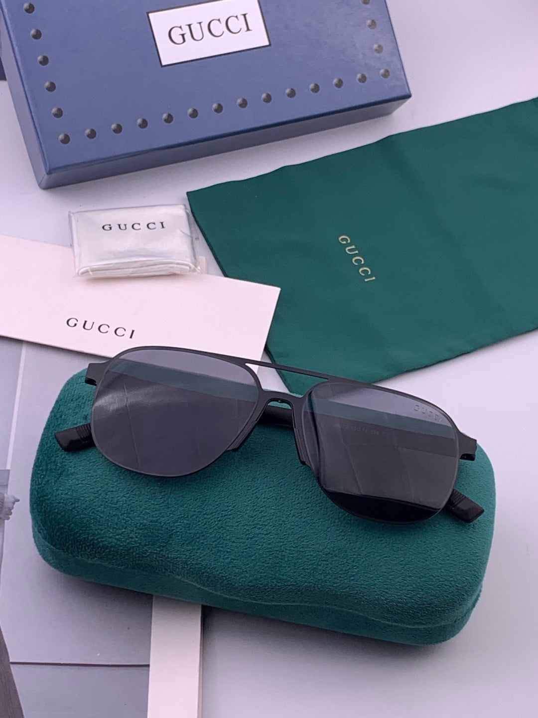 Gucci G2807 Polarized Aviator Black Lens Sunglasses for Men - 464875 - detail image 5