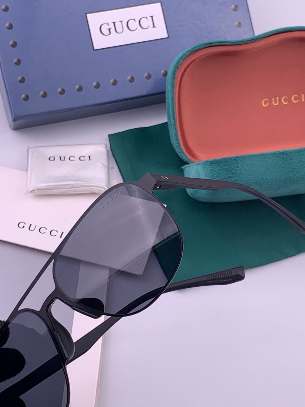 Gucci G2807 Polarized Aviator Black Lens Sunglasses for Men - 464875 - detail image 3
