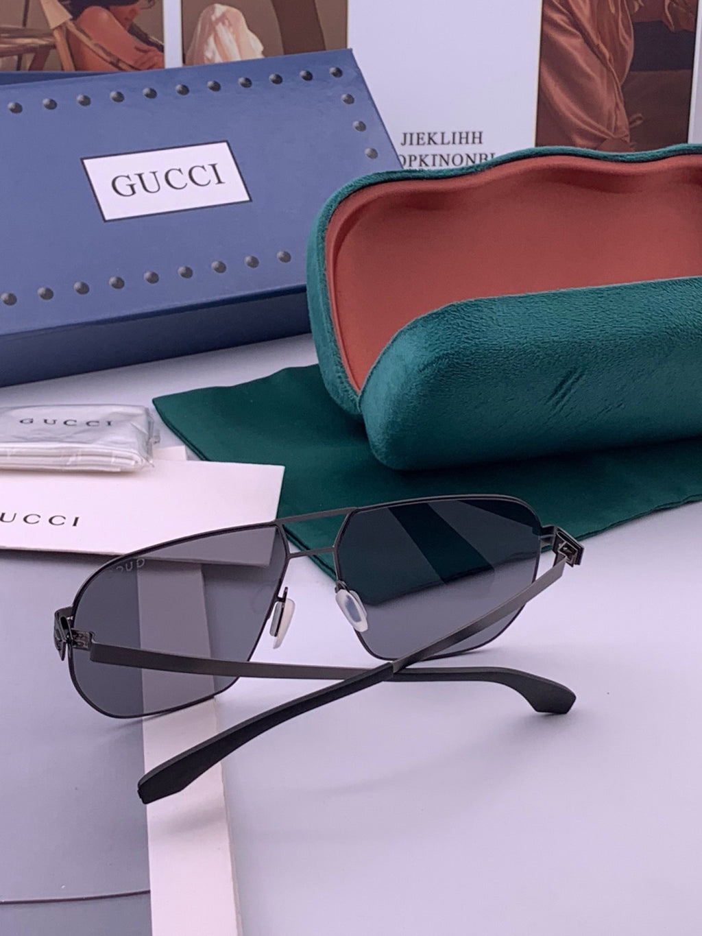 Gucci G2504 Fashion Black Lens Sunglasses for Men & Women - 464878 - detail image 6