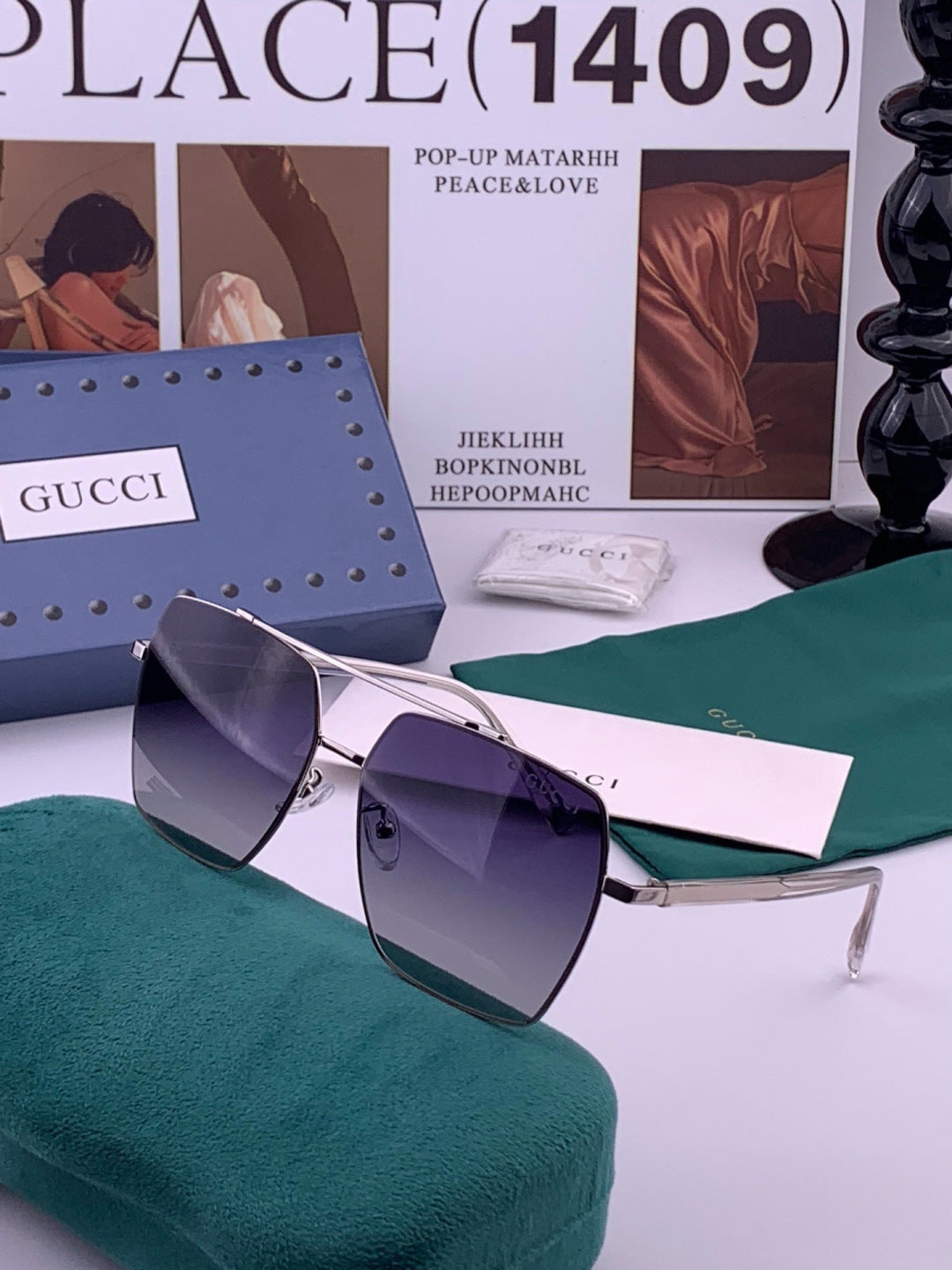 Gucci G5803 Polarized Aviator Black Lens Sunglasses for Men - 464880 - detail image 2