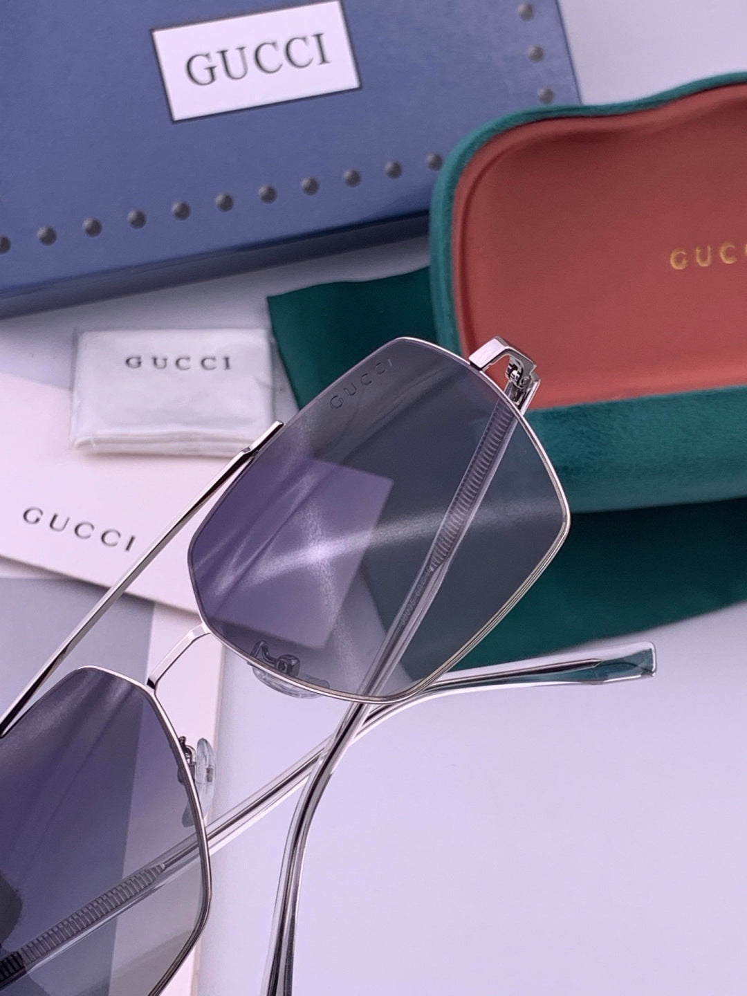 Gucci G5803 Polarized Aviator Black Lens Sunglasses for Men - 464880 - detail image 4