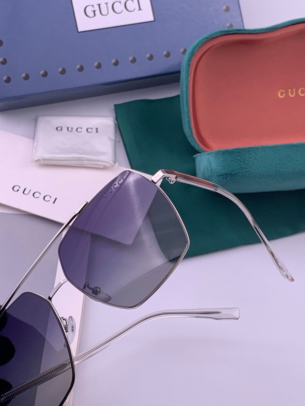 Gucci G5803 Polarized Aviator Black Lens Sunglasses for Men - 464880 - detail image 3