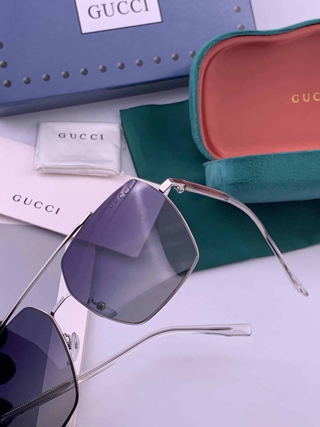 Gucci G5803 Polarized Aviator Black Lens Sunglasses for Men - 464880 - detail image 3
