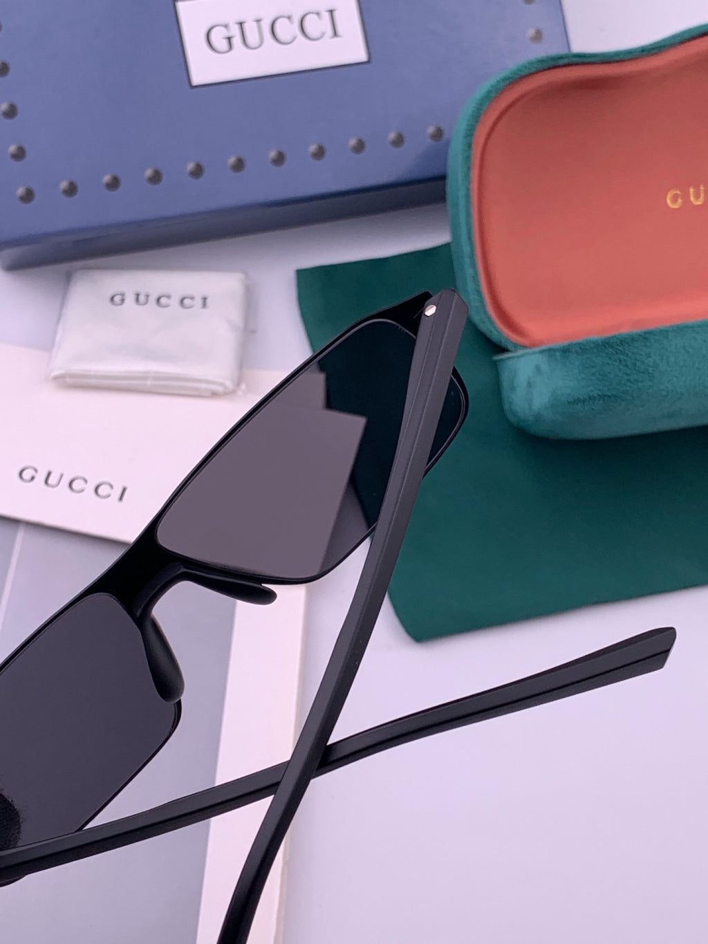 Gucci G2225 Polarized Aviator Gold Lens Sunglasses for Men - 464882 - detail image 5