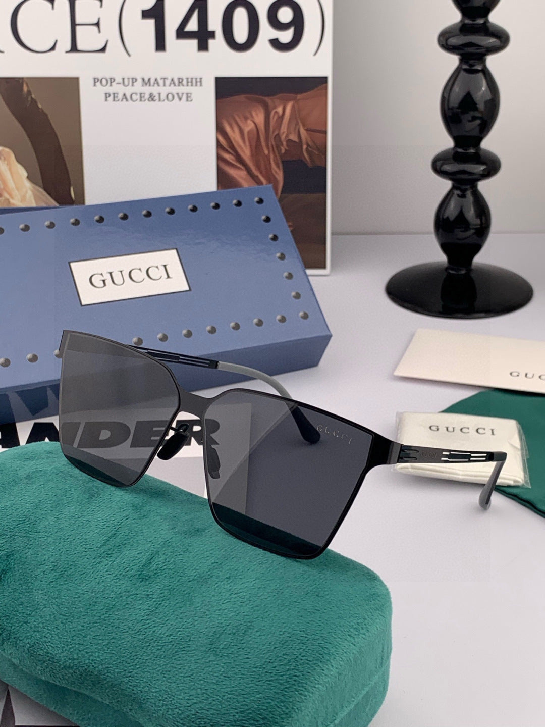 Gucci G9225 Polarized Aviator Gold Lens Sunglasses for Men - 464883 - detail image 4