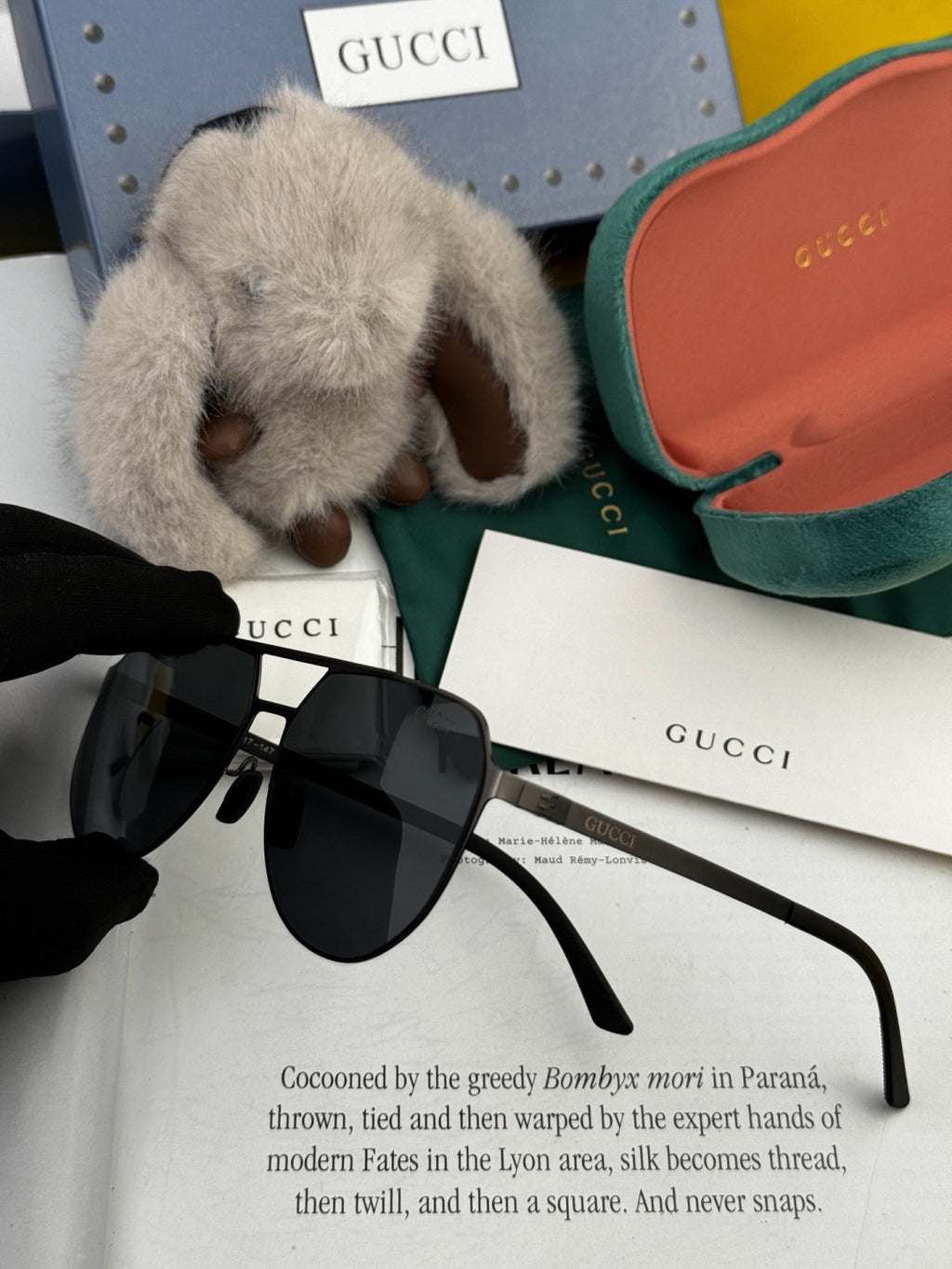Gucci G2380 Polarized Aviator Gold Lens Sunglasses for Men - 464884 - detail image 4