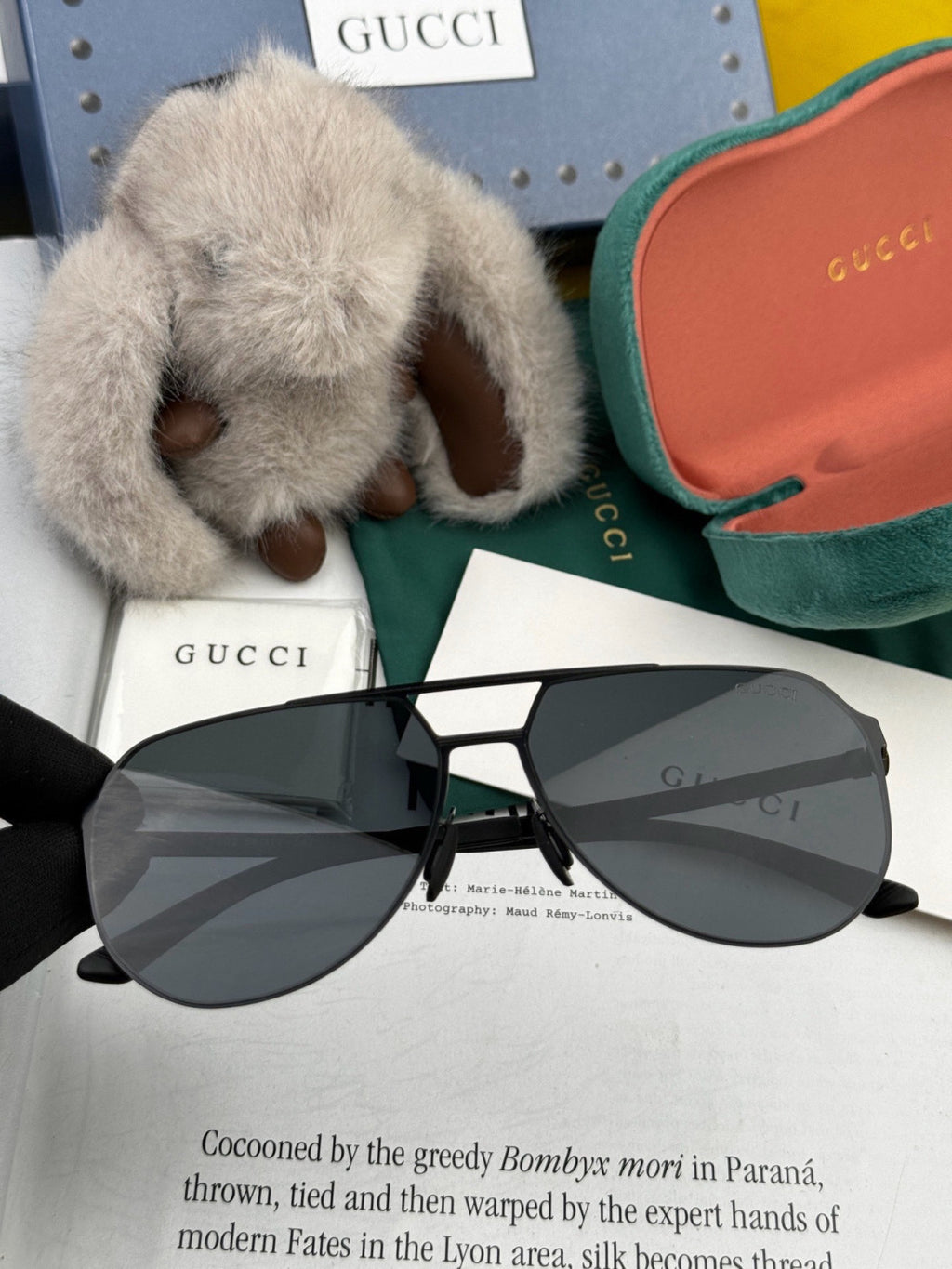 Gucci G2380 Polarized Aviator Gold Lens Sunglasses for Men - 464884 - detail image 3