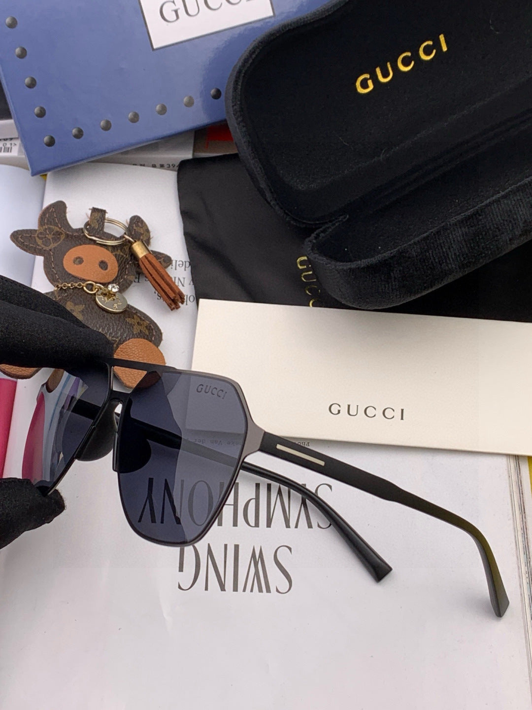 Gucci G3807 Polarized Aviator Brown Lens Sunglasses for Men - 464885 - detail image 4