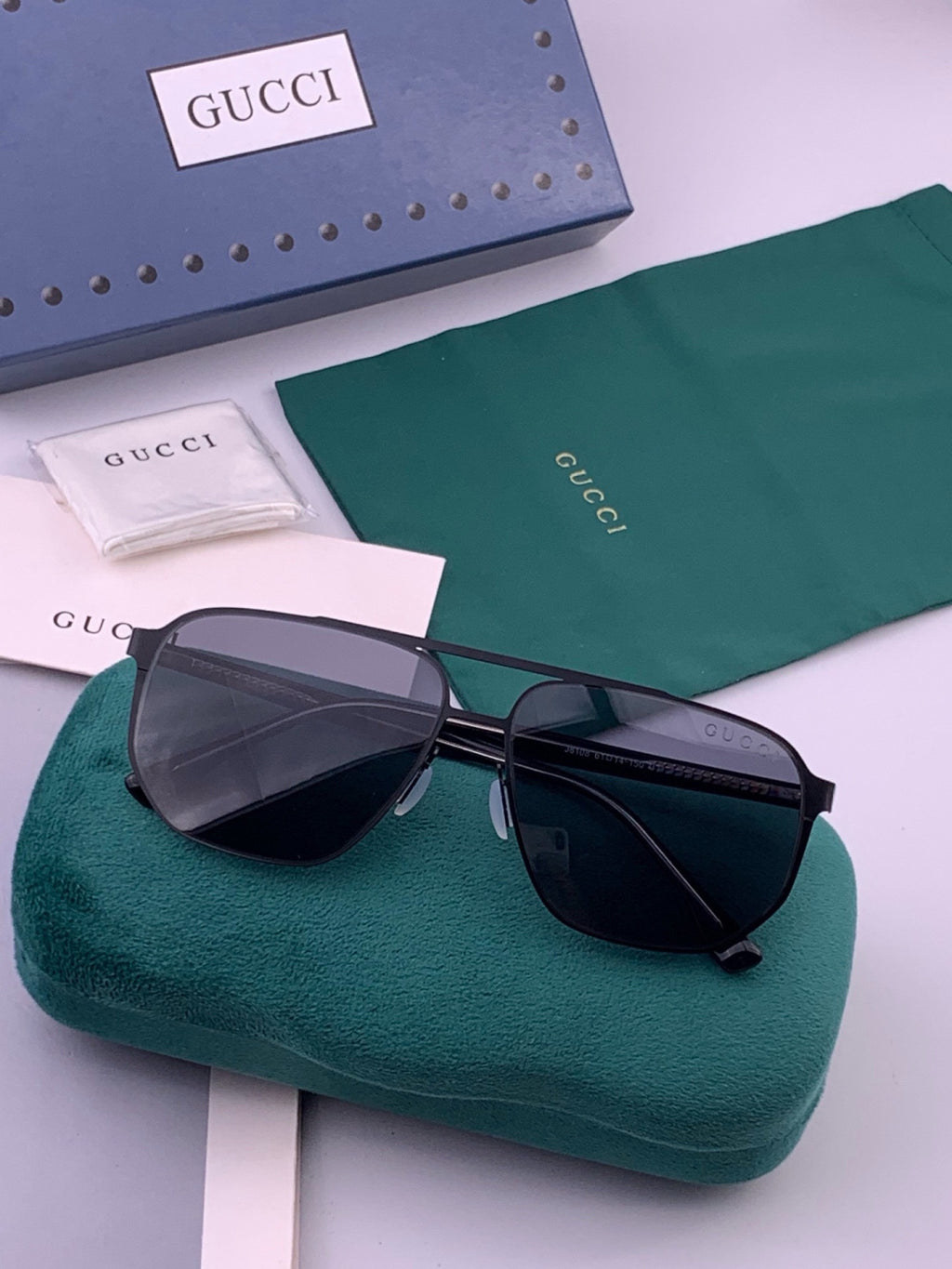Gucci G3380 Polarized Aviator Gold Lens Sunglasses for Men - 464889 - detail image 7