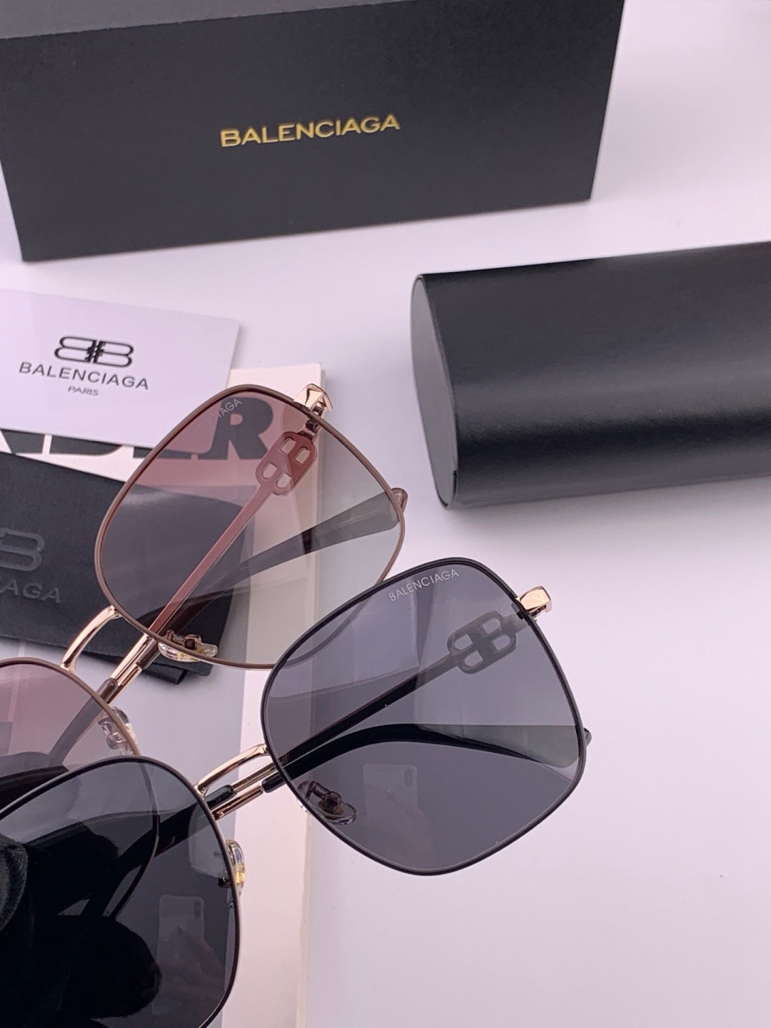 Balenciaga BL7192 Metal Fashion Black Lens Sunglasses for Men & Women - detail image 3