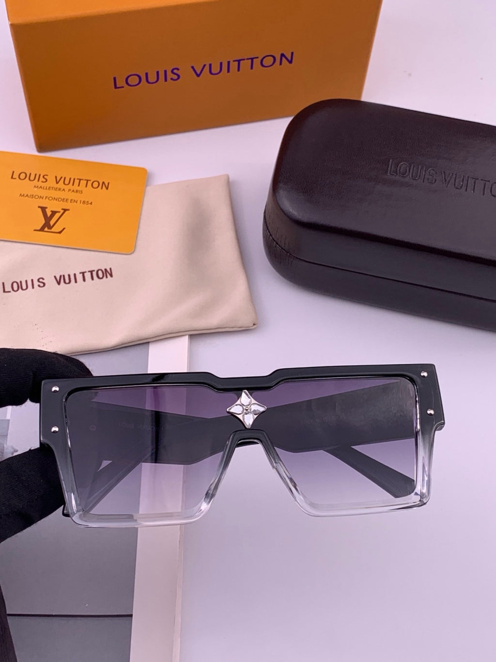 Louis Vuitton L7600 Square Black Lens Sunglasses for Women - 493229