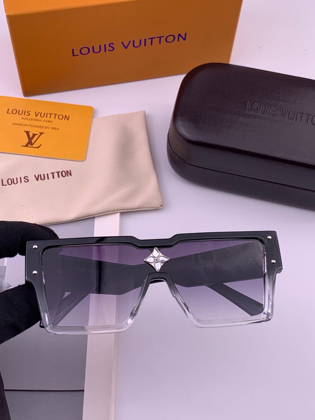 Louis Vuitton L7600 Square Black Lens Sunglasses for Women - 493229