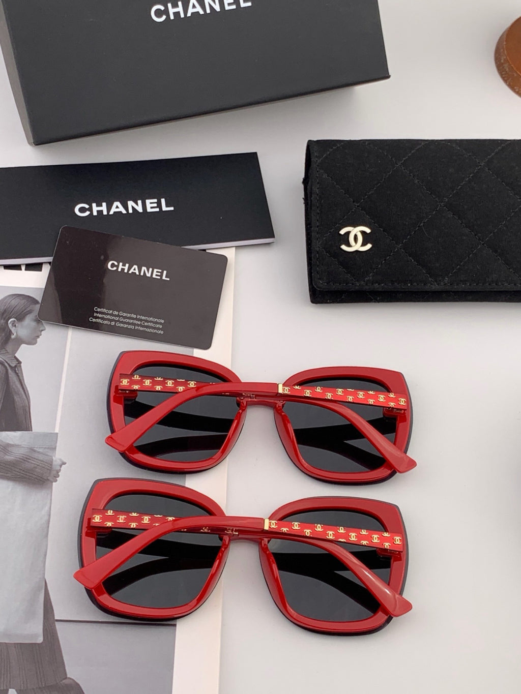 Chanel X062 Round Gold Lens Sunglasses for Men & Women - detail image 6