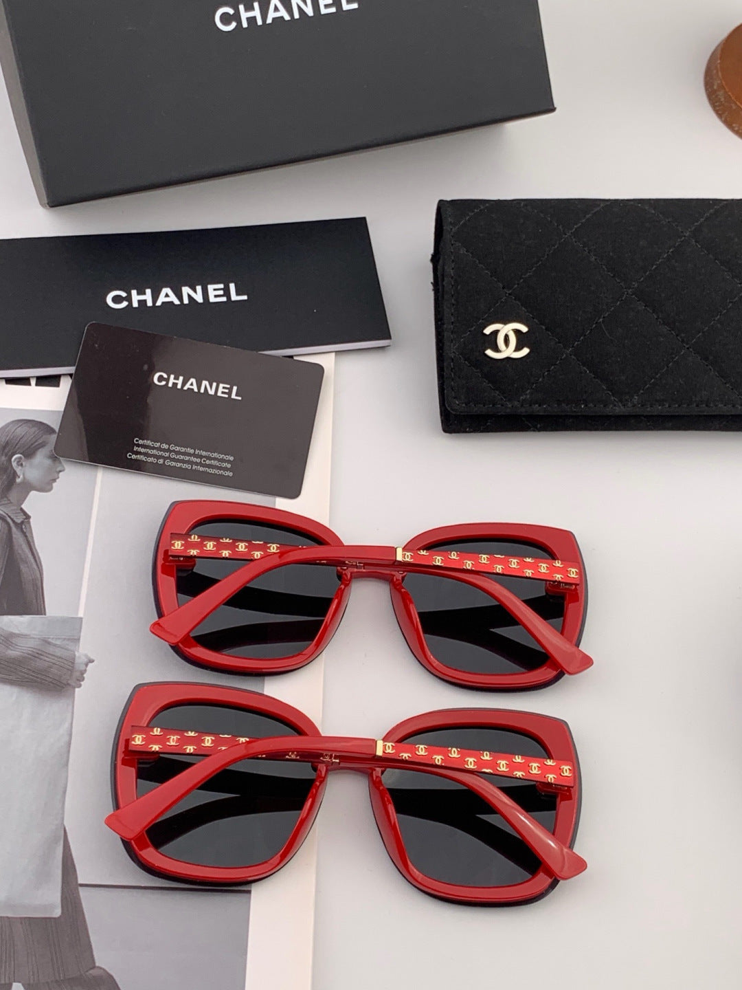Chanel X062 Round Gold Lens Sunglasses for Men & Women - detail image 6