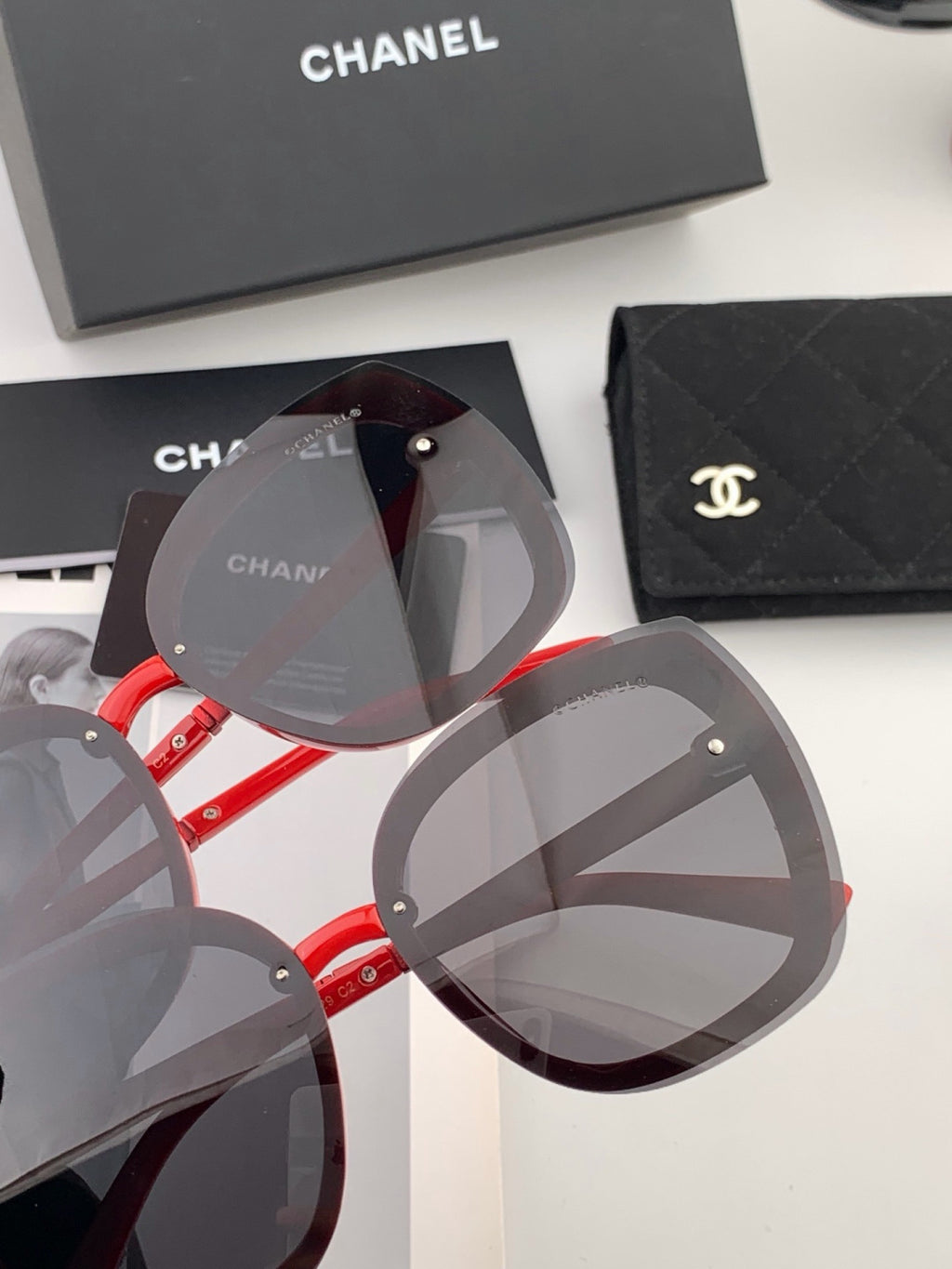 Chanel X062 Round Gold Lens Sunglasses for Men & Women - detail image 5