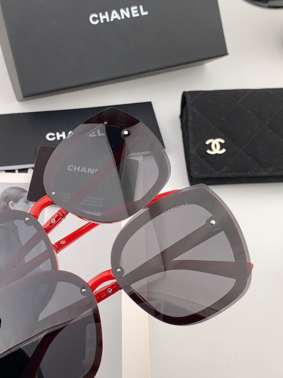 Chanel X062 Round Gold Lens Sunglasses for Men & Women - detail image 5