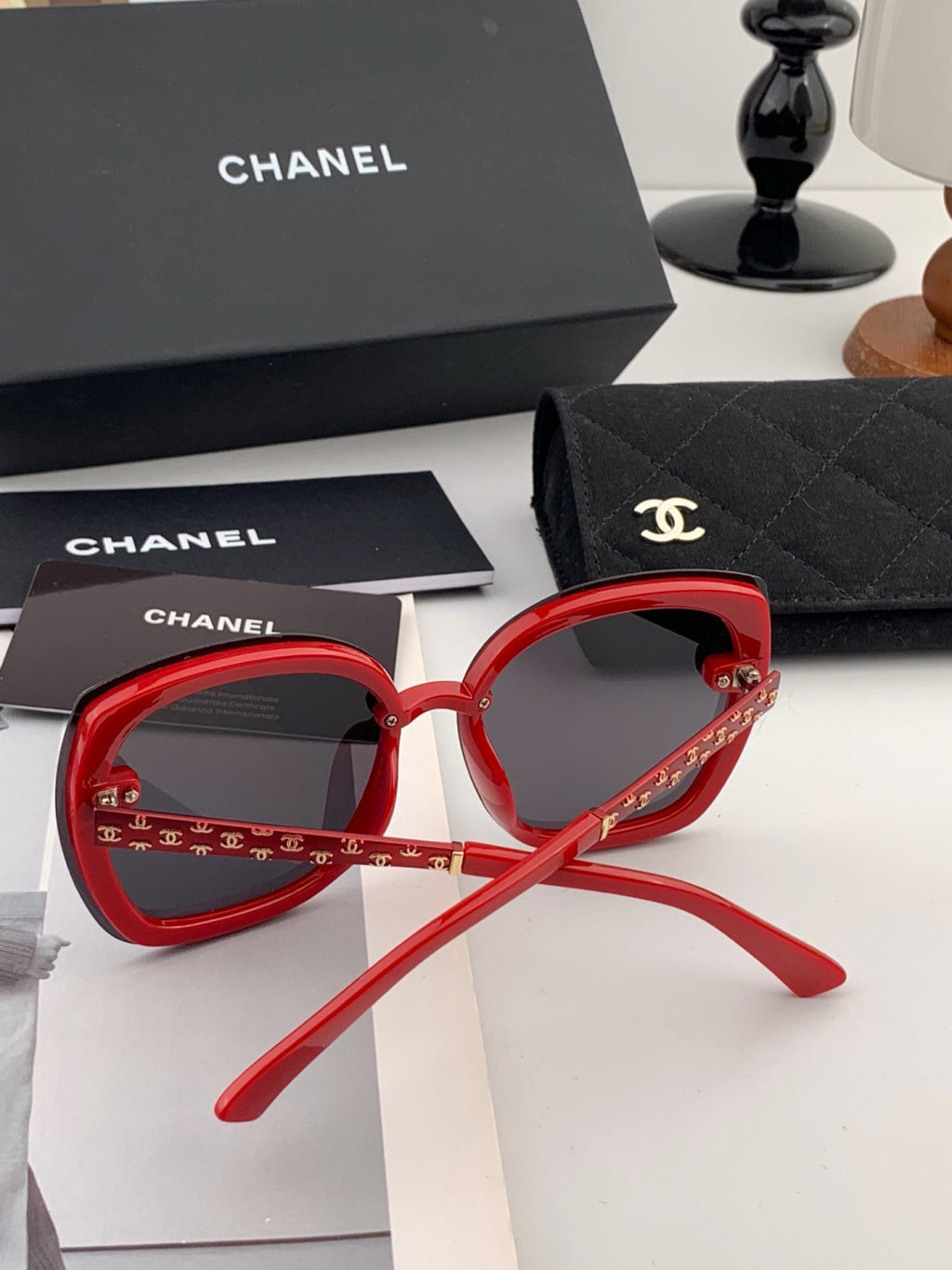 Chanel X062 Round Gold Lens Sunglasses for Men & Women - detail image 3