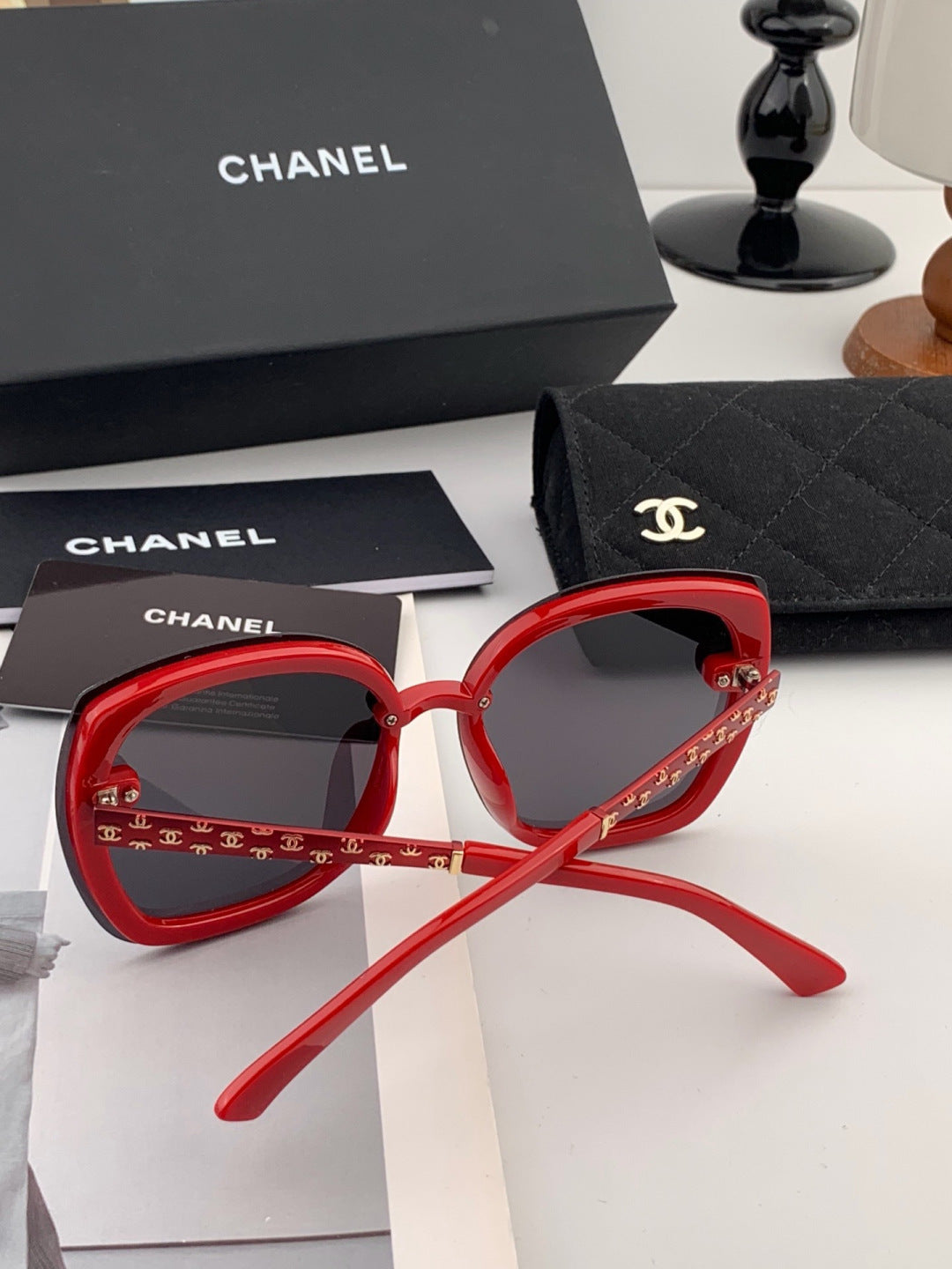 Chanel X062 Round Gold Lens Sunglasses for Men & Women - detail image 3
