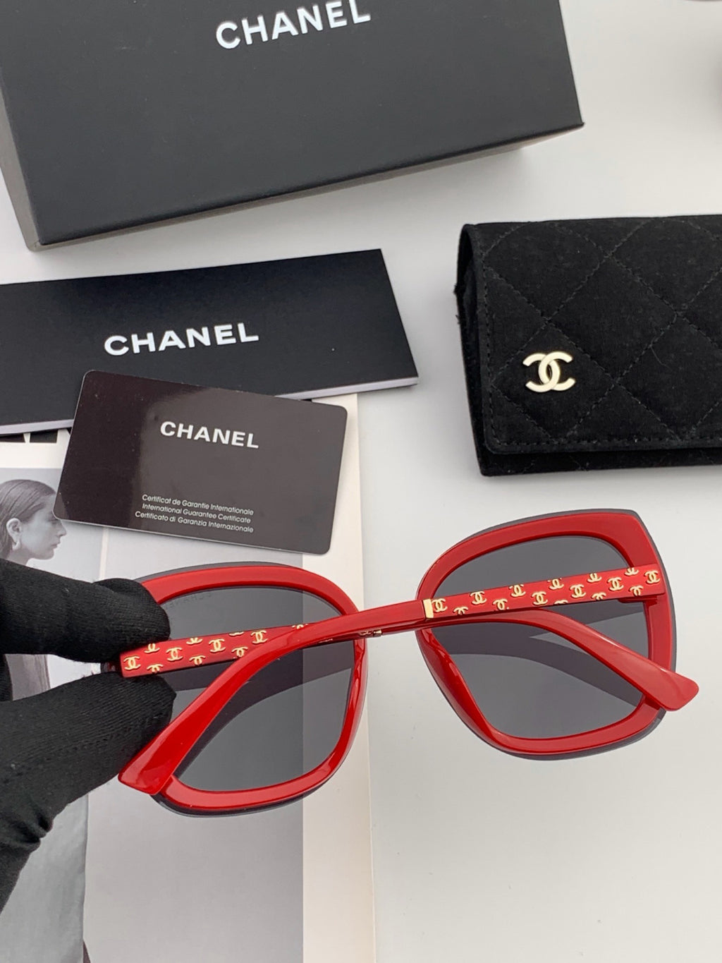 Chanel X062 Round Gold Lens Sunglasses for Men & Women - detail image 2