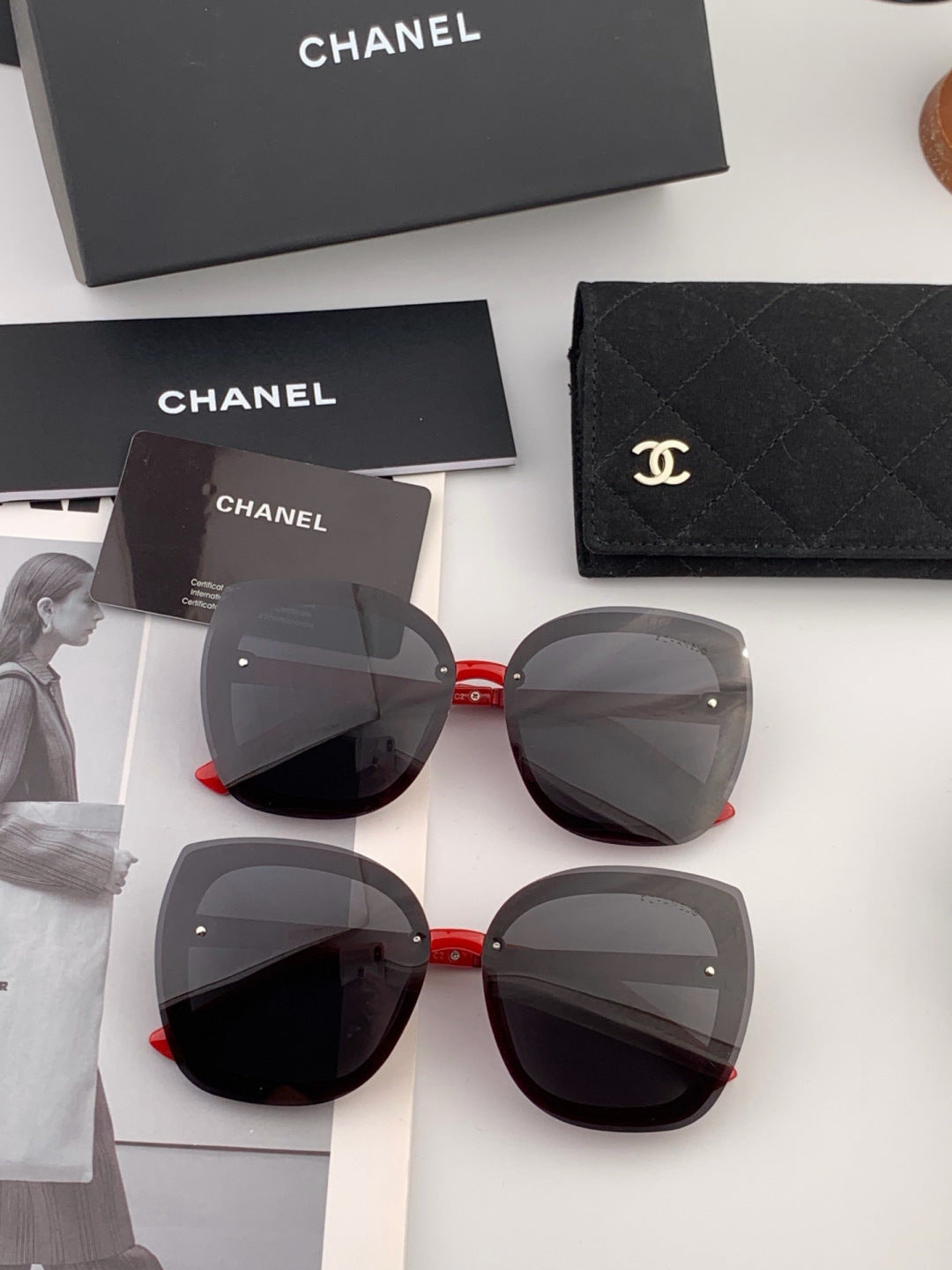 Chanel X062 Round Gold Lens Sunglasses for Men & Women - detail image 7