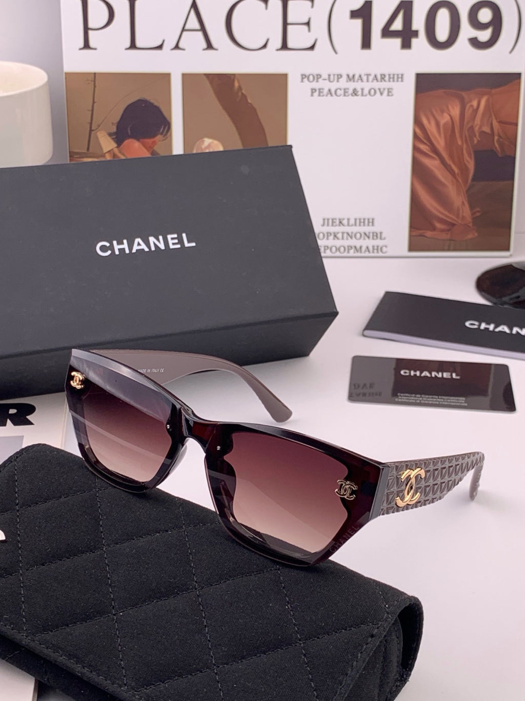 Chanel CH6530 Fashion Gold Lens Sunglasses for Men & Women - detail image 4