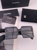 Chanel CH8615 Polarized Square Gold Lens Sunglasses for Women