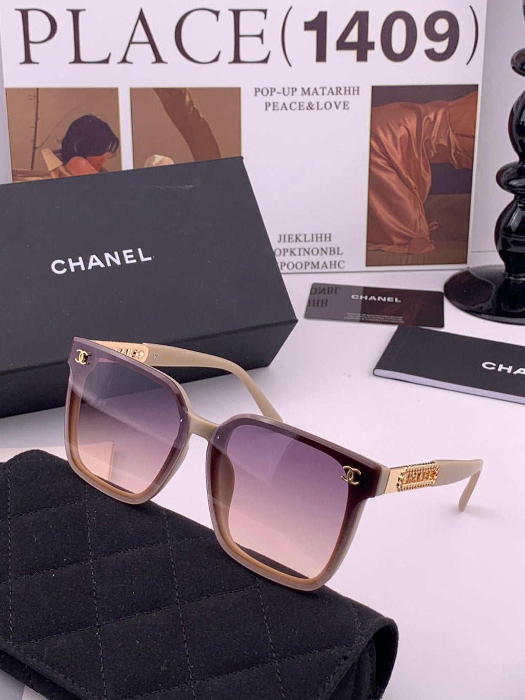 Chanel CH07003 Fashion Purple Lens Sunglasses for Men & Women - detail image 2