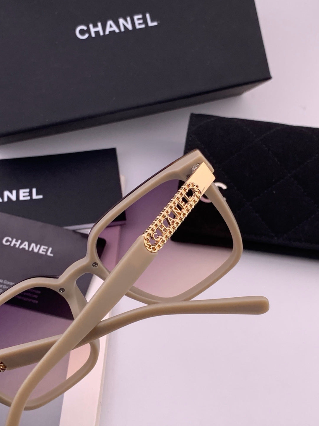 Chanel CH07003 Fashion Purple Lens Sunglasses for Men & Women - detail image 4