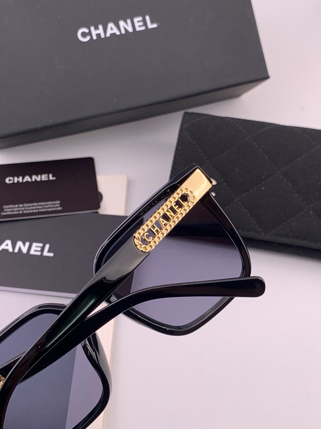 Chanel CH07003 Fashion Black Lens Sunglasses for Men & Women - detail image 4