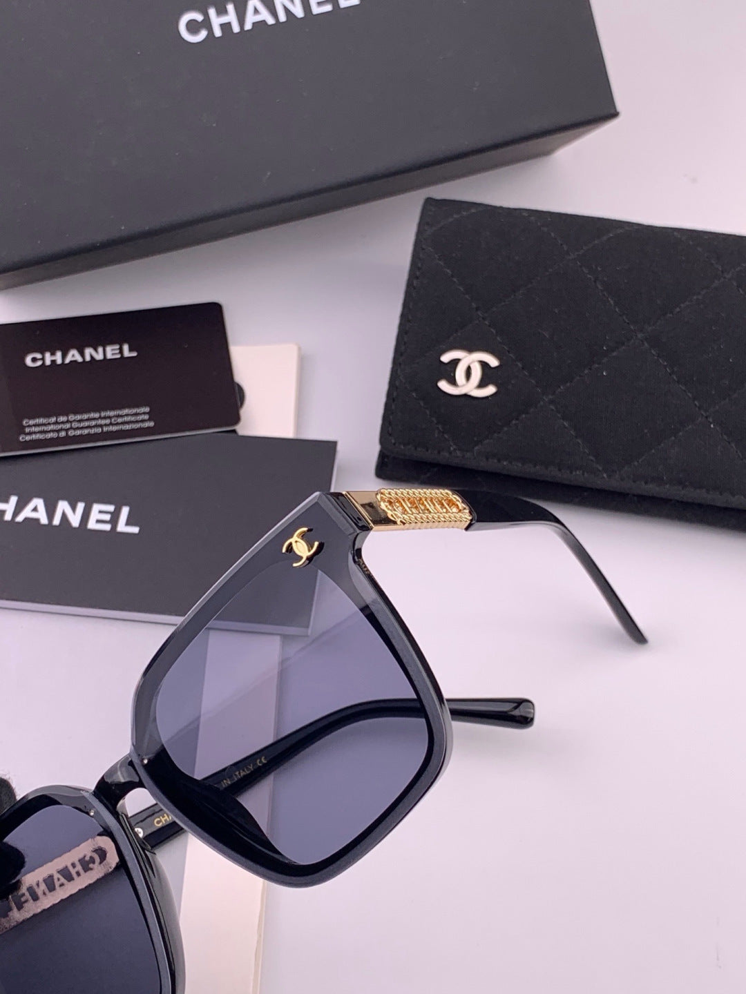 Chanel CH07003 Fashion Black Lens Sunglasses for Men & Women - detail image 3