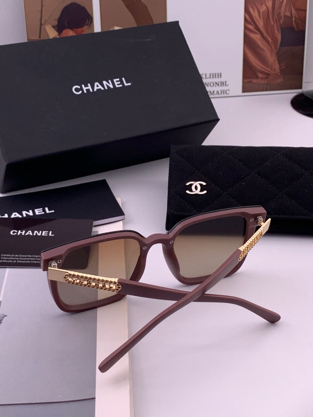 Chanel CH07003 Fashion Red Lens Sunglasses for Men & Women - detail image 7