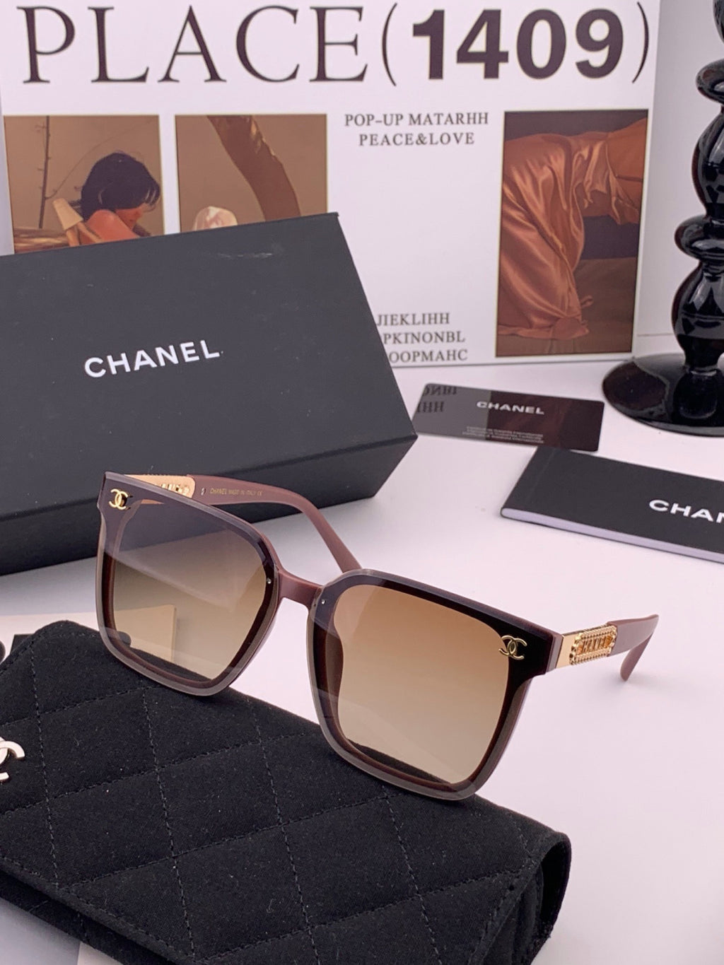 Chanel CH07003 Fashion Red Lens Sunglasses for Men & Women - detail image 2